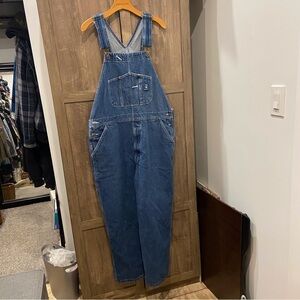 Real Work Wear Mens Bib Overall Jeans Size 44x28 Denim Painters Pants Style